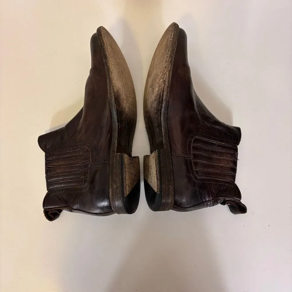 Frye‎ Brown Leather Women's Pull On Chelsea Ankle Boots Size 9